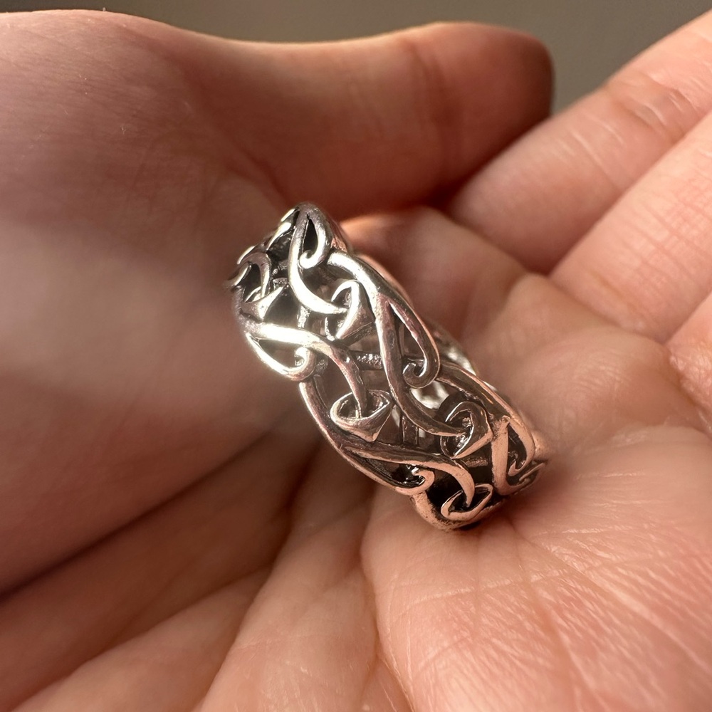Vintage Punk Vine Silver Ring
